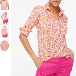 J Crew Lightweight cotton shirt in signature fit Petite Medium NWT